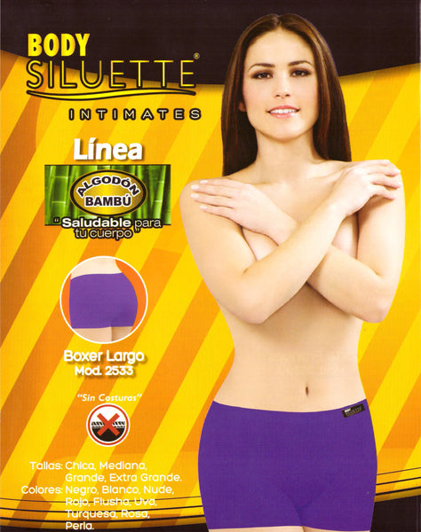 Body boxer Body Siluette seamless alto control con diseño 5007-4328 chica  nude dama