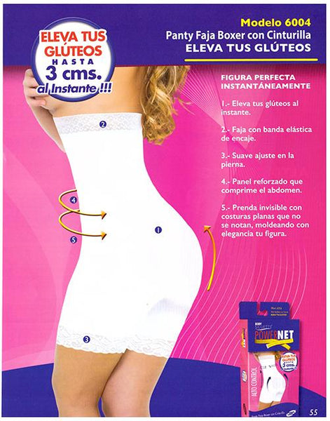 Panty Faja Con Cinturilla y Orificio Eleva Gluteos Mod. 6003