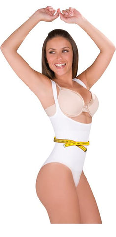 Body siluette Shapewear for Women, Body Boxer, Seamless Technology, Mod.  5001 (White, Small)