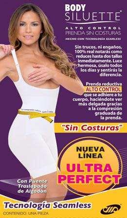 Faja Body Siluette Bikini Senos Libres Modelo 103 Con Corchete (Blanco,  Mediana)