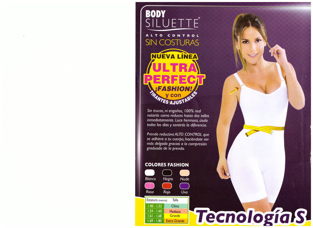 Body boxer Body Siluette seamless alto control con diseño 5007-4328 grande  nude dama